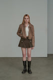 Minimal Crop Vegan Leather Jacket