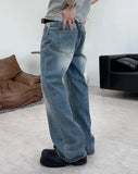 Kaise Washed Semi-Flare Jeans