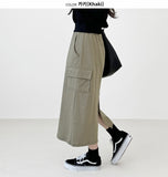 Sweat Cargo Long Skirt