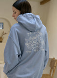 Bloom Rabbit Embroidered Hoodie