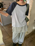 [BAONHAUS] Hirun Dot Color Matching Raglan Short Sleeve Tee