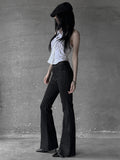 Striped bootcut pants