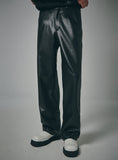 Flow Line Leather Pants Man