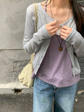 Kunibi Summer Ribbed Long Sleeve Cardigan