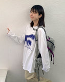 [unisex] Shimoko Spray Printing Long Sleeve Over Tee