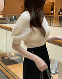 Ruben Puff Pleated T-Blouse
