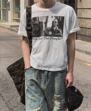 People Photo Graphic Short Sleeve T-shirt