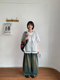 Chumin Sporty Color Matching Nylon Over Short Sleeve Tee