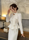 Coel Tie Peplum Blouse