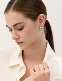 Plump Twist (W) One-Touch Earrings M