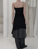 Celer Layered Unbalanced Chiffon One Piece