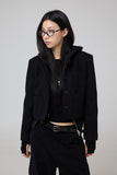 Jame Wool No Collar Crop Jacket