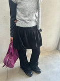 Homes Ribbed Frill Bootcut Banding Pants