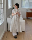 Pendol Summer Reversible Stripe Sleeveless Long One Piece