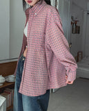 Roin loose fit spring check shirt