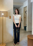 Soel Halterneck Layered Cap Sleeve T-shirt