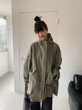 Reget Hood Long Bomber Jacket