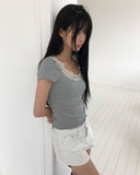 Rofil Lace Short Sleeve T-shirt