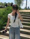 Dao Cat Washing Wide Denim Pants