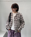 Lighty Strap Check Hood Shirt