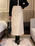Shui Cut Brushed H-line Long Skirt