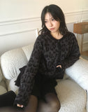 Nona Leopard Hopi Brush Knit Cardigan