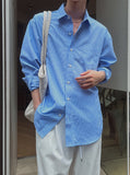 Miu Summer Striped Cotton Shirt