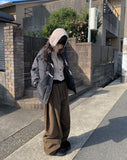 [1+1][Plan/Two Way] Poa Winter Brushed Corduroy Side Pin Tuck Training Pants