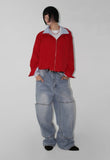 KNEE POCKET WIDE DENIM