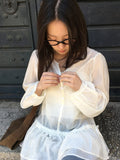 Hailyn Long Sleeve Layered Button Blouse