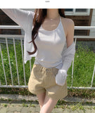 Slim Fit U-neck Long Sleeve Spring Summer Cardigan