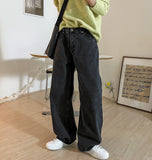 Maid Wide Washing Denim Pants