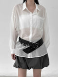 Megin See-Through Loose-Fit Shirt