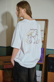 BUNNY CAT Embroidery Short Sleeve Tee