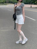 Nose Pocket Training Flare Mini Skirt