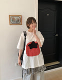 Knitly Embroidered Tomato Short Sleeve Tee