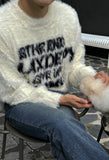 Heavy Angora Lettering Knit