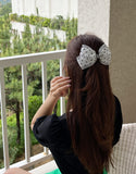 Piano dot ribbon hairpin
