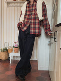 Fizz cut wide denim pants