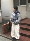 Kinomi Banding Cotton Wide Cargo Pants