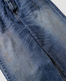 Washed Oil Denim Pants