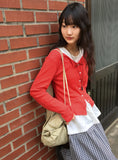 Ahiton Punching Round Neck Cardigan