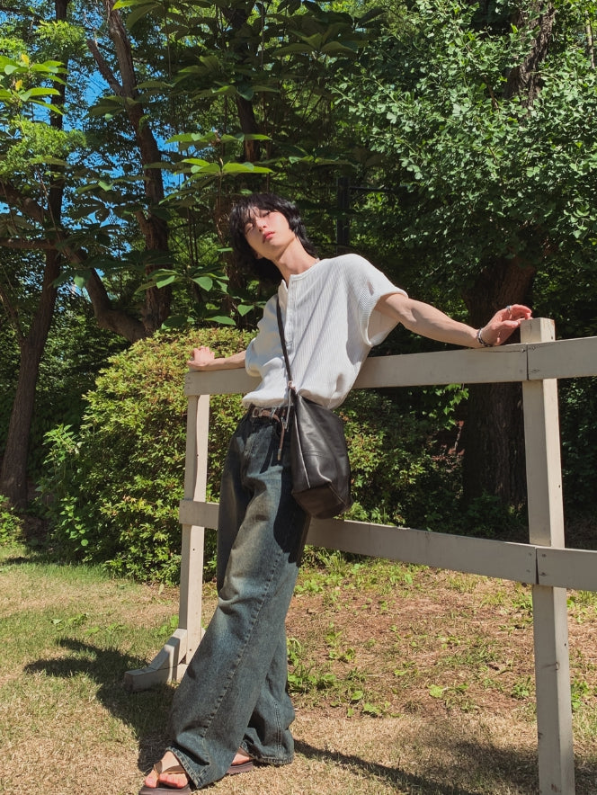 【2plan】Greece vintage washed denim pants 2PLAN