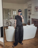 Blaze Catbrush Wide Denim Pants