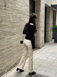 Antore Layered Collar Ribbed Cardigan Knit
