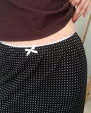 Tano Dot Lace Ribbon Long Skirt