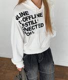 Meln Lettering Cropped Hoodie