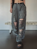 River Dirty Damage Balloon Denim Pants