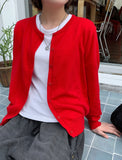 Muni Cashmere Round Knit Cardigan