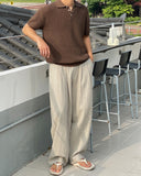 Cooling Linen Two-Tuck Wide Pants